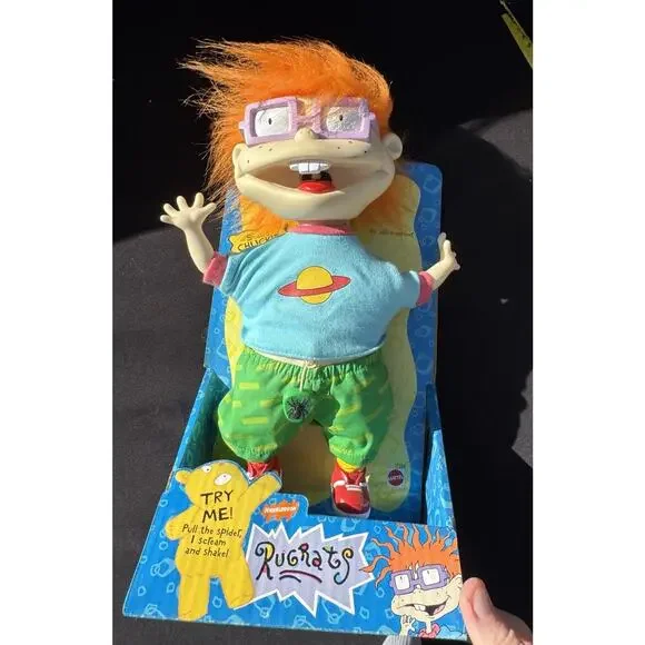 New Nickelodeon Rugrats Chuckie Doll Toy 1997 Vintage Applause Rare Works!